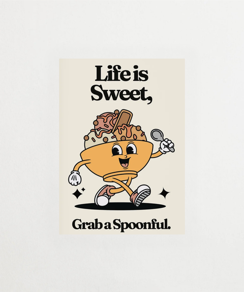 The Sweet Life poster med illustrativt motiv – FrenzyFrame