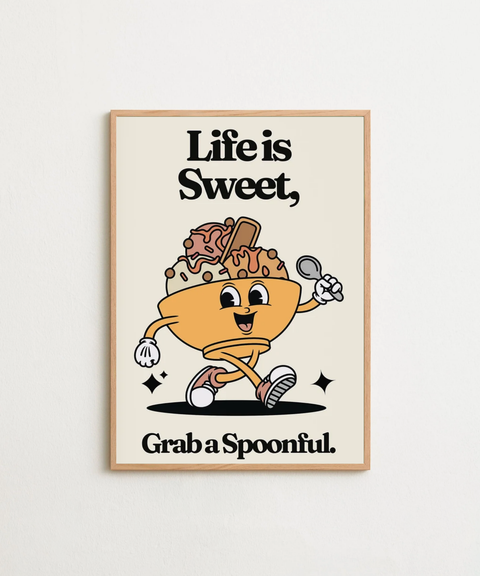 The Sweet Life poster visad med valfri ram – FrenzyFrame