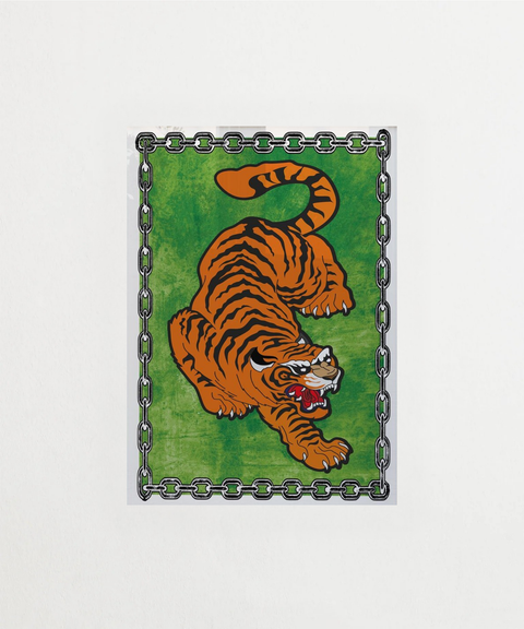Tiger Fury poster med vild tiger – djurtavla från FrenzyFrame
