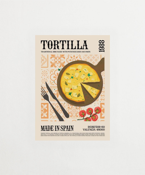 Tortilla 1988 poster med vintage motiv – FrenzyFrame
