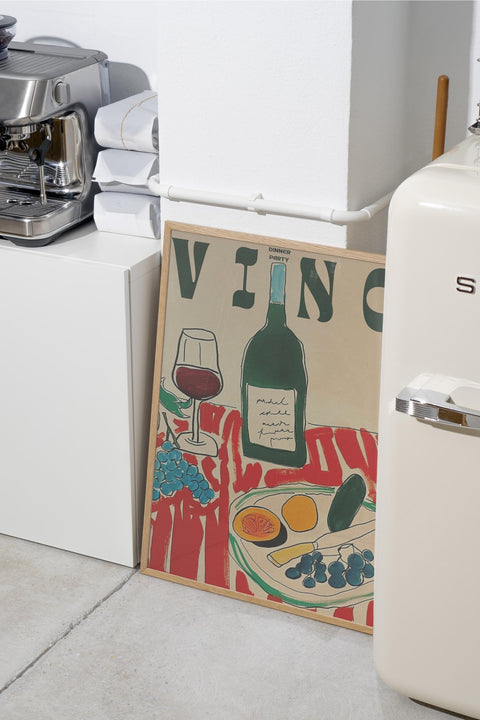 Vino for the Table poster visad med valfri ram – FrenzyFrame