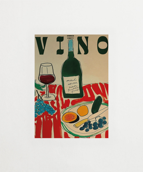 Vino for the Table poster med vinmotiv – FrenzyFrame