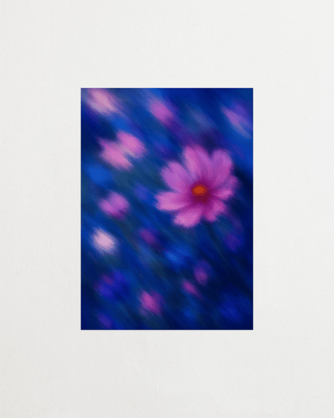 Violet Blur poster med abstrakt violett design – FrenzyFrame