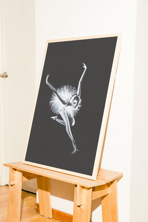 White Swan poster visad med valfri ram – FrenzyFrame