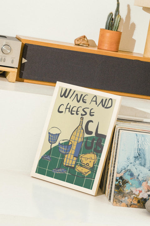 Wine Club poster visad med valfri ram – FrenzyFrame