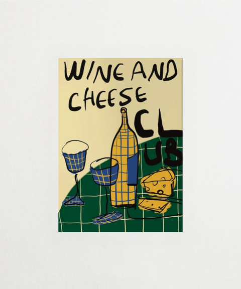 Wine Club poster med vinkärl och text – FrenzyFrame
